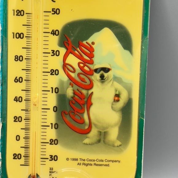 Vintage Coca-Cola Polar Bear Thermometer – 1996 NIP, Suction Cup Mount - Picture 8 of 8